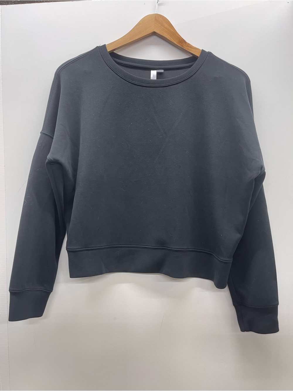 EZY Wear by Ch1 Women's Black Cropped Scuba Sweatshirt